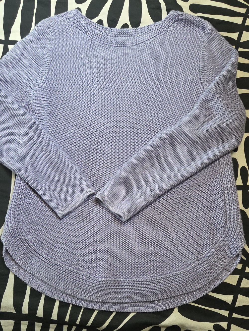 Chico's Lavender Scoop-Neck Knit Sweater